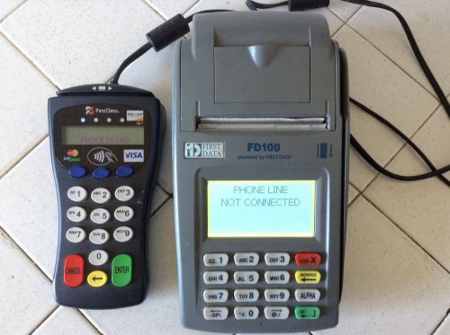 First Data FD100Ti Credit Card Terminal w/FD-30 PIN Pad