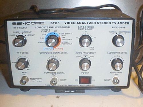 Sencore ST65 Video Analyzer Stereo TV Adder