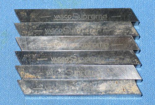 6 NEW 3/8&#034;x3/8&#034;x3&#034; VASCO SUPREME Gunsmith Tool Bits NOS - FREE SHIPPING