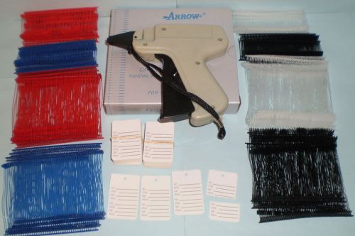 CLOTHING GARMENT PRICE LABEL TAGGINg TAGGER GUN +2000 fastners W100 PRICE LABEL
