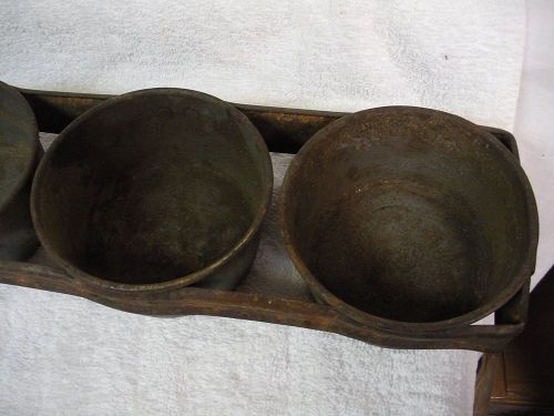 Vintage commercial -ekco u bar strap 4 section 5&#034; round cake baking pans for sale
