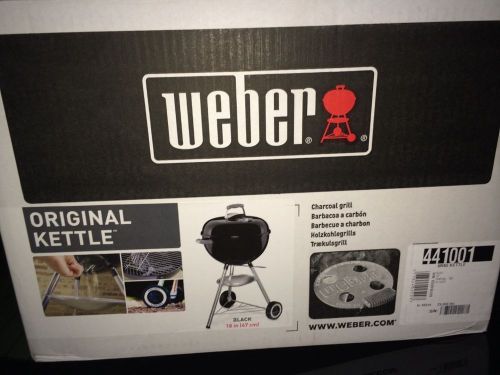 Weber 441001 Silver One-Touch 18-1/2-Inch Kettle Grill, Black , New, Free Shippi