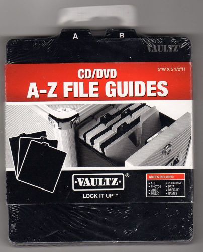 6 NEW SETS...Vaultz A to Z CD and DVD Storage File Guides, 26 Guides...BRAND NEW