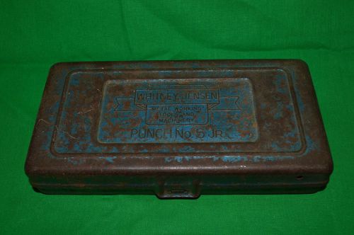 Vintage, Whitney - Jensen No. 5 Jr Hand Punch Set, With Metal Storage Box