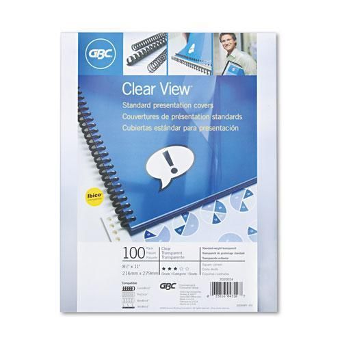NEW GBC 2020034 Clear View Presentation Binding System Cover, 11 x 8-1/2, Clear,