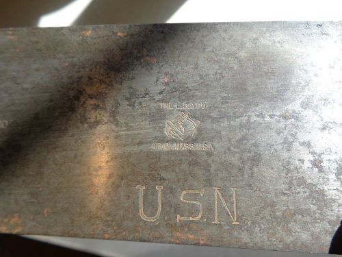 VINTAGE STARRETT LARGE MACHINISTS SQUARE NO. 20  15&#034; RIGHT ANGLE  USN US NAVY