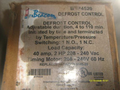 NEW  Beacon BTP4520 Defrost Control, Repl. Paragon 8145-20