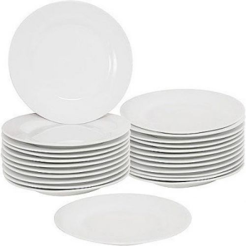 7.5&#034; Round Dessert Plates, Set of 24, White Salad or Dessert Plate Dinner Cook