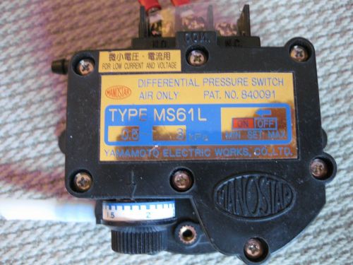 Yamamoto Electrics Differential Pressure Switch MS61L