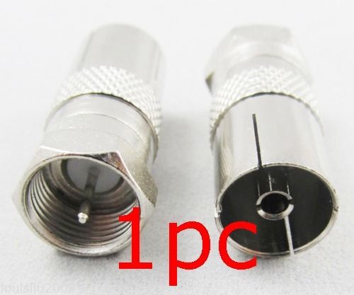 CCTV TV Antenna Connector adapter F Male Plug to TV PAL Female Jack New CP190