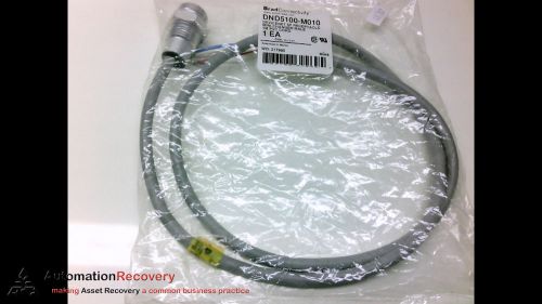 BRAD CONNECTIVITY DND5100-M010 CORDSET 5 POLE MALE STRAIGHT 1 METER, NEW