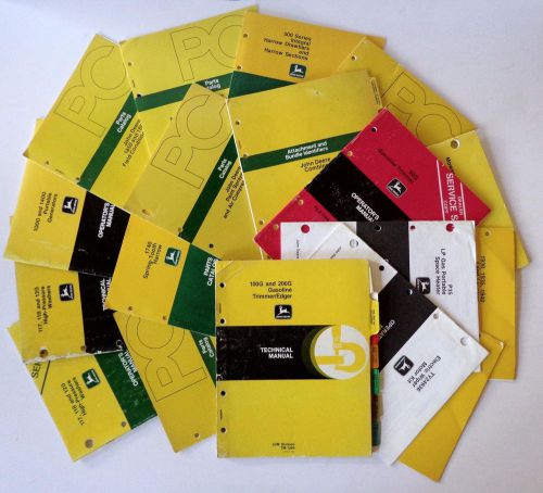 18 lot john deere parts catalogs operator technical manuals &amp;service price guide for sale