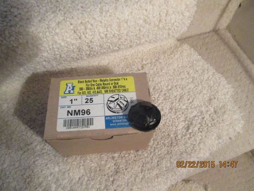 Nm96 1&#034;  black button   arlington     lot of 24  k auc for sale