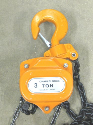 New 3 ton chain fall overhead hoist manual pull chain lift for a frame or crane for sale