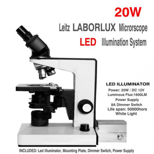 Leitz Laborlux Microscope 20W  LED Illuminator Retrofit  Dimmer PS USA/EU