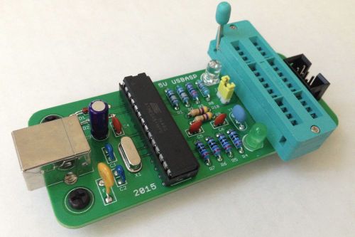 Through-Hole (Kit or Assembled) ZIF Socket USBASP 5V ISP Programmer for Arduino