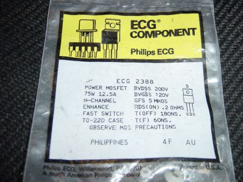 NEW ECG2388 POWER MOSFET N-CHANNEL TRANSISTOR TO220 NTE2388