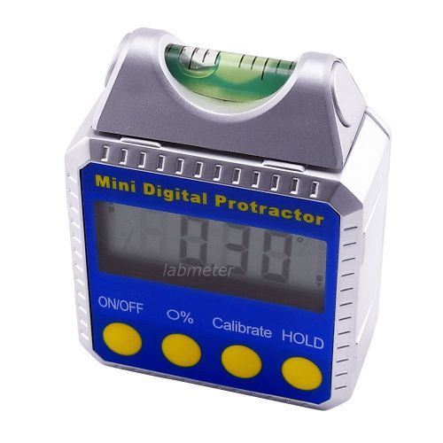 Digital inclinometer angle gauge meter tool bevel magnet base w/ spirit level for sale