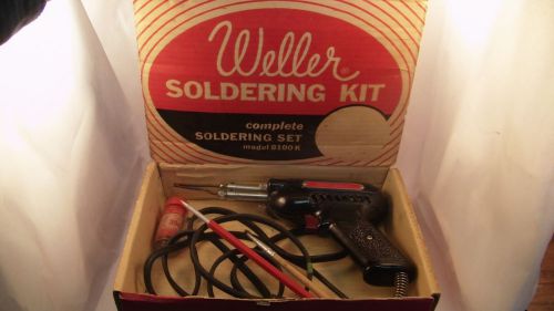 Vintage Weller Soldering Iron Gun, Model 8100K, in box, w/ tools &amp; lead solder