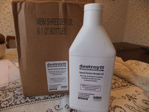 Destroy -It shredder oil.paper shredder oil,shredder lube,6 quarts,free shipping