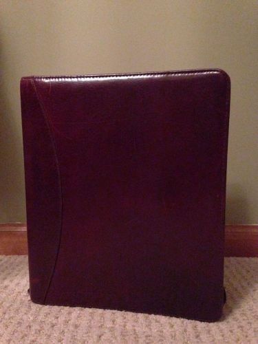 Monarch burgandy franklin leather planner 1.5 inch rings for sale