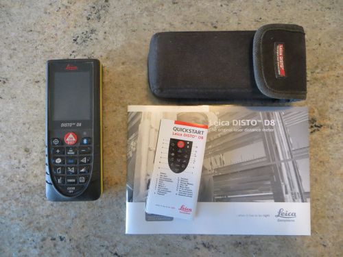 Leica DISTO D8 Laser Distance Meter Tool w/ Bluetooth &amp; Color Display + Case
