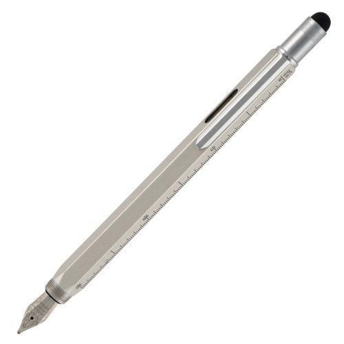 Monteverde One Touch Tool Stylus, Fountain Pen, Silver
