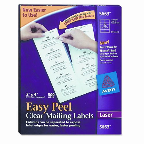 Avery Consumer Products Easy Peel Laser Mailing Labels, 500/Box