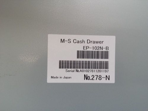 M-S Cash Drawer Black EP-102N-B with Key and Printer Cable