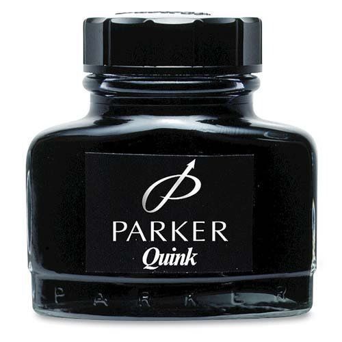 Ink Refill, 2-ounce Bottle Black Pens Parker Super Quink Permanent Fast Shipping