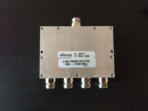 Wireless Solutions - 698-2700 MHz 4-Way Splitter w/ N Females RF DAS Equipment