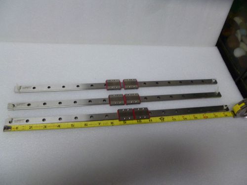 LOTS OF 3 SCHEEBERGER MN14-G3-V0 Linear Bearing Slide Rail 18.50 IN LONG