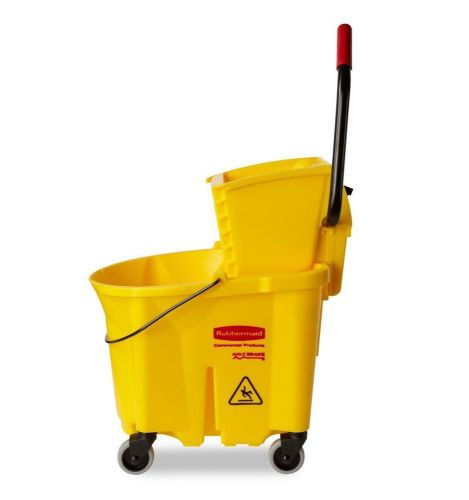 Rubbermaid commercial wavebrake mopping system bucket/side-press wringer com for sale