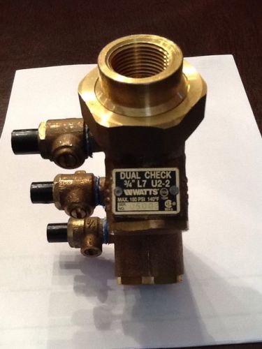 Watts 3/4 inch l7 u2-2 inline dual check valve for sale