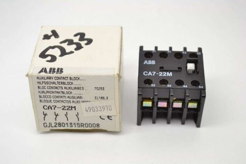 ABB CA7-22M AUXILIARY 3P POLE ADDER DECK 600V-AC 10A AMP CONTACT BLOCK B411430