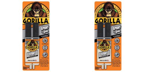 New gorilla glue 406f gorilla epoxy syringe, 2-pack, sets in five minutes for sale