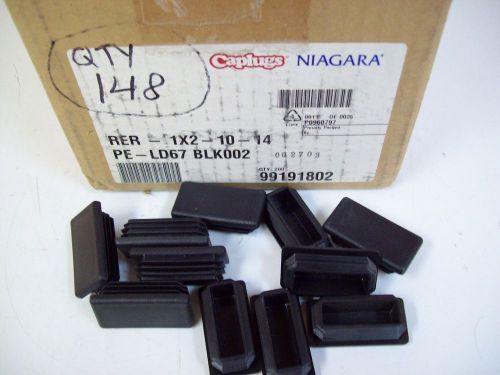 NIAGARA CAPLUGS PE-LD67 END CAPS BLACK RER 1&#039;&#039; X 2&#039;&#039; 2-10-14 - 148PCS - NEW