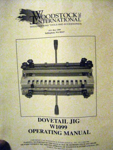 VERY NICE WOODSTOCK INTERNATIONAL DOVETAIL JIG, MODEL NUMBER W1099