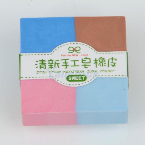 2pcs cute mini soap rubber pencil eraser for children stationery/gift/toy for sale