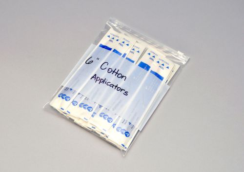 3&#034; x 3&#034; 2 mil clear pharmacy zips white block bag (100 pieces) 5000 for sale