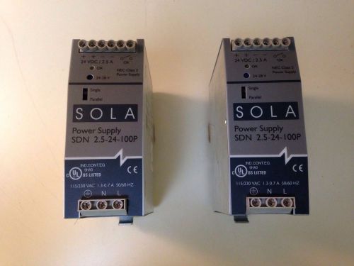 Pair of Sola 24 volt power supplies