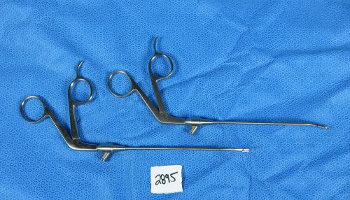 AED Arthroscopy Punch Forceps Set Lot of (2) Curved Left &amp; Right