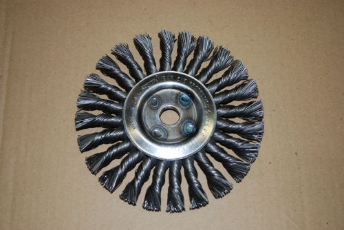 Osborn - 6&#034; dia. &#034;knotted&#034; wire wheel brush ( filament wire dia.: .0245&#034; ) for sale