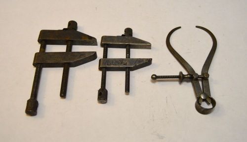 Starrett No 161-C 161-B Machinist Parallel Clamps and Calipers