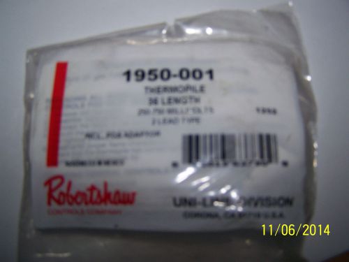 1950-001 Robertshaw Thermopile 36&#034; 250-750 Millivolts MV 2 Lead PG9 Adapter Incl