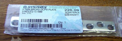 SYNTHES 4.5MM BROAD DCP PLATE REF# 226.09