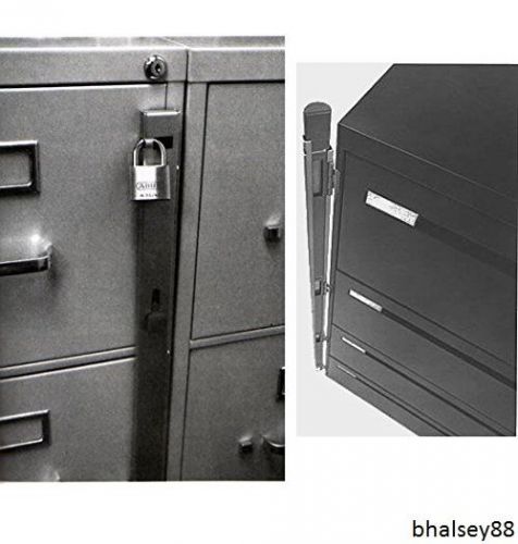 File Cabinet Locking Bar 4 Drawer Industrial Workplace HIPAA Locker Personal