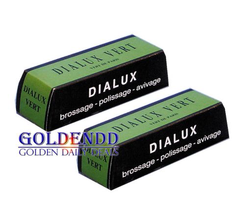 2 x green dialux polishing compound bar - vert - for hard steel, mirror polish for sale