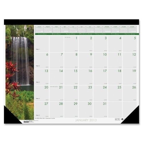 House of Doolittle Waterfalls Desk Pad Calendar 18.5&#034; W x 13&#034; D