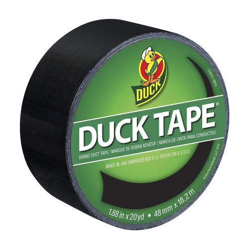 Duck brand 1265013 colored duct tape, black, 1.88-inch by 20 yards single roll - for sale